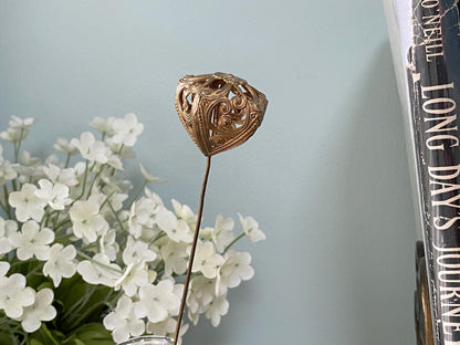 Antique Hat Pin - Art Nouveau Metal Filagree Hatpin at Duckwells