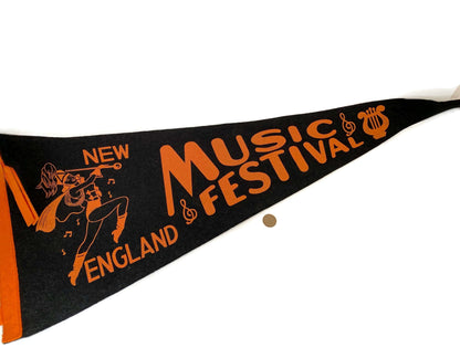 Vintage New England Music Festival Large Felt Pennant at Duckwells