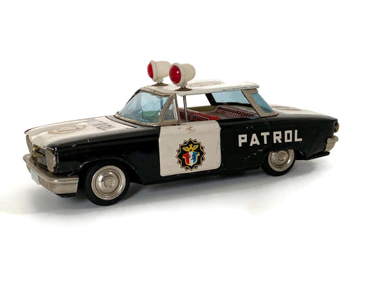 Vintage Police Car, Ichiko Friction Toy Made in Japan at Duckwells