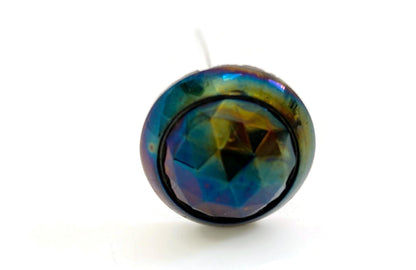 Antique Navy Blue Glass Hat Pin at Duckwells