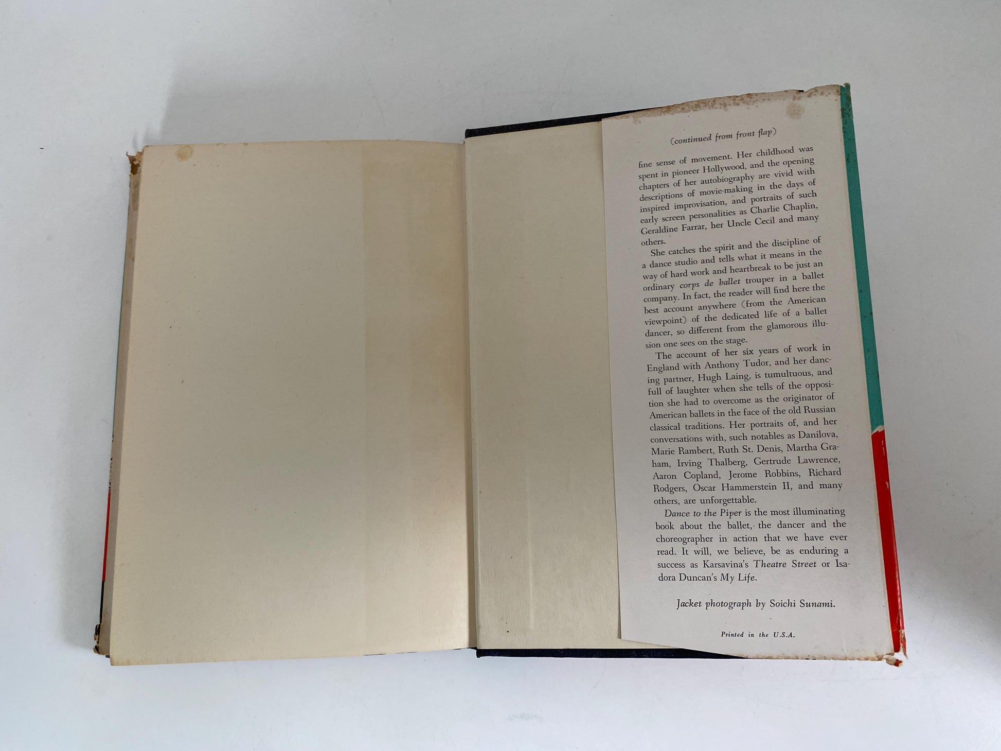 Vintage Book, Dance to the Piper by Agnes de Mille at Duckwells