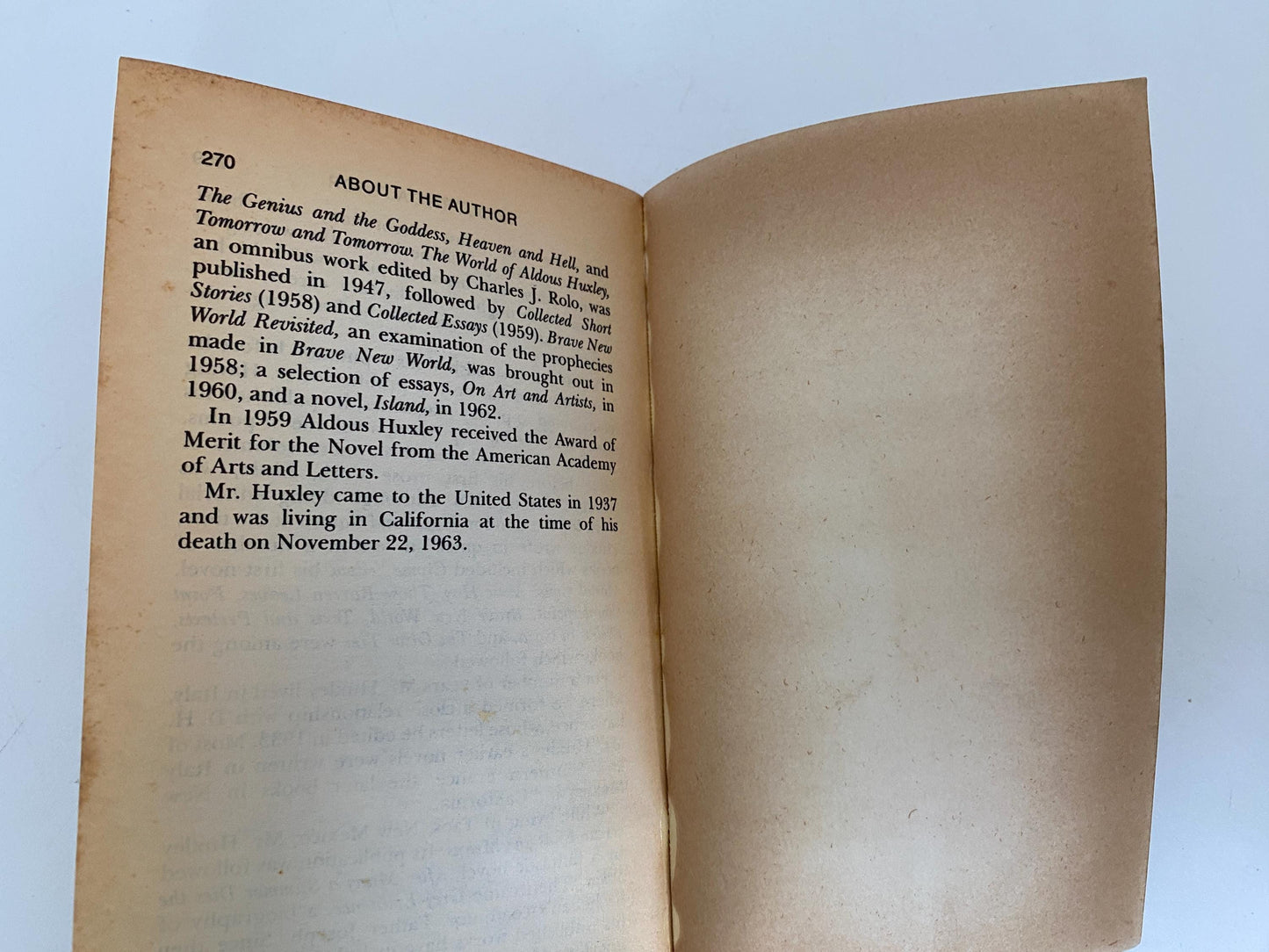 Vintage Softcover Book, Brave New World by Aldous Huxley at Duckwells