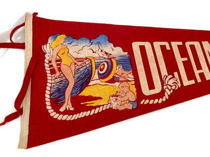 Vintage Ocean Park Maine Pennant at Duckwells