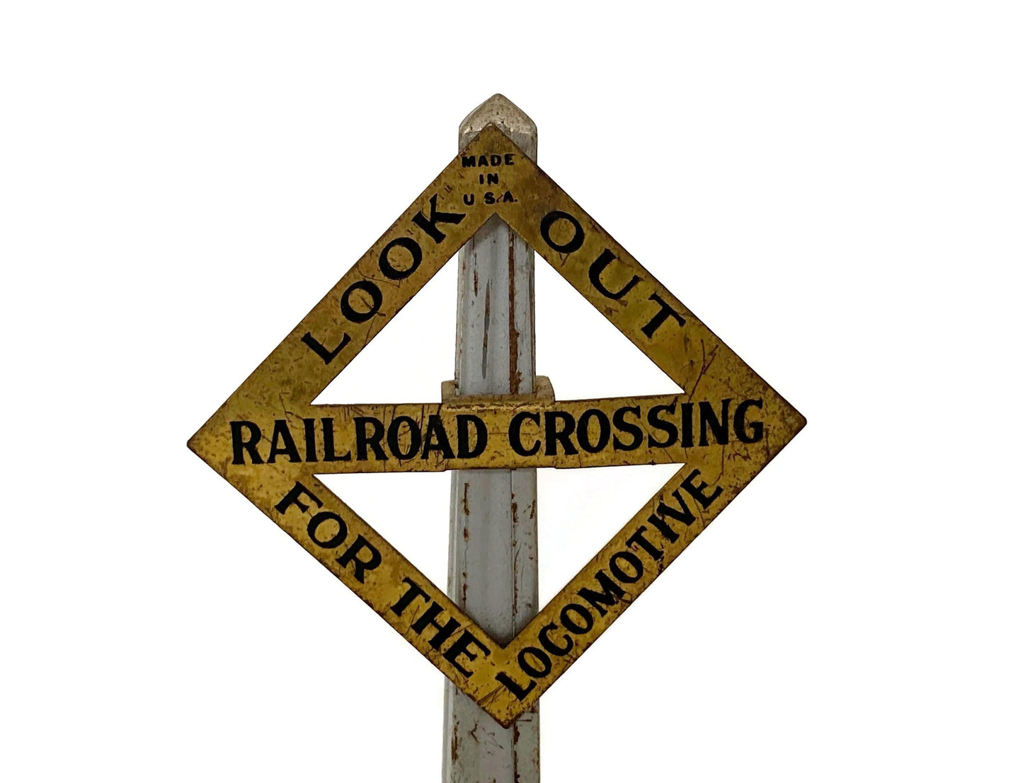 Vintage Miniature Railroad Crossing Sign at Duckwells