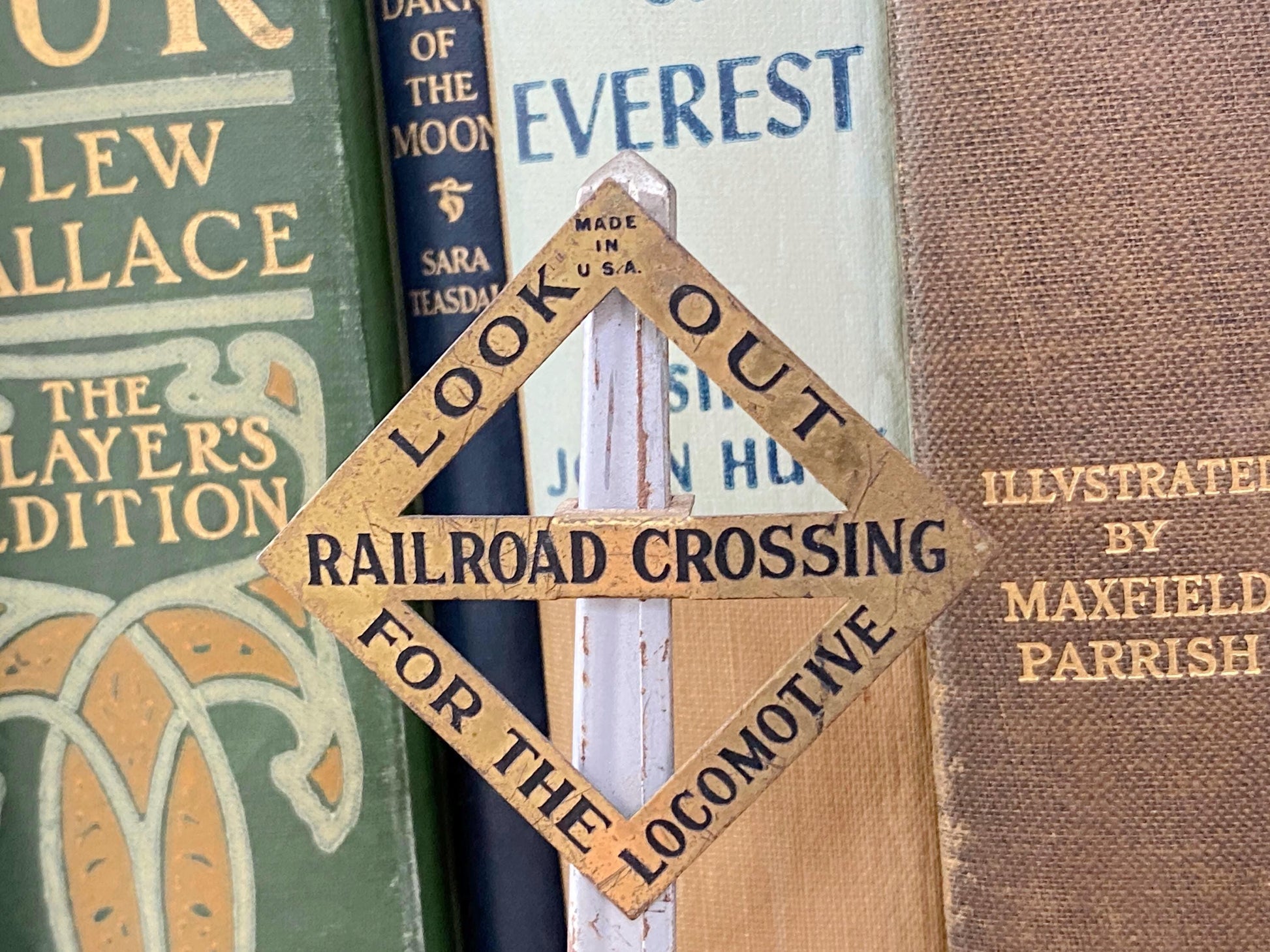 Vintage Miniature Railroad Crossing Sign at Duckwells