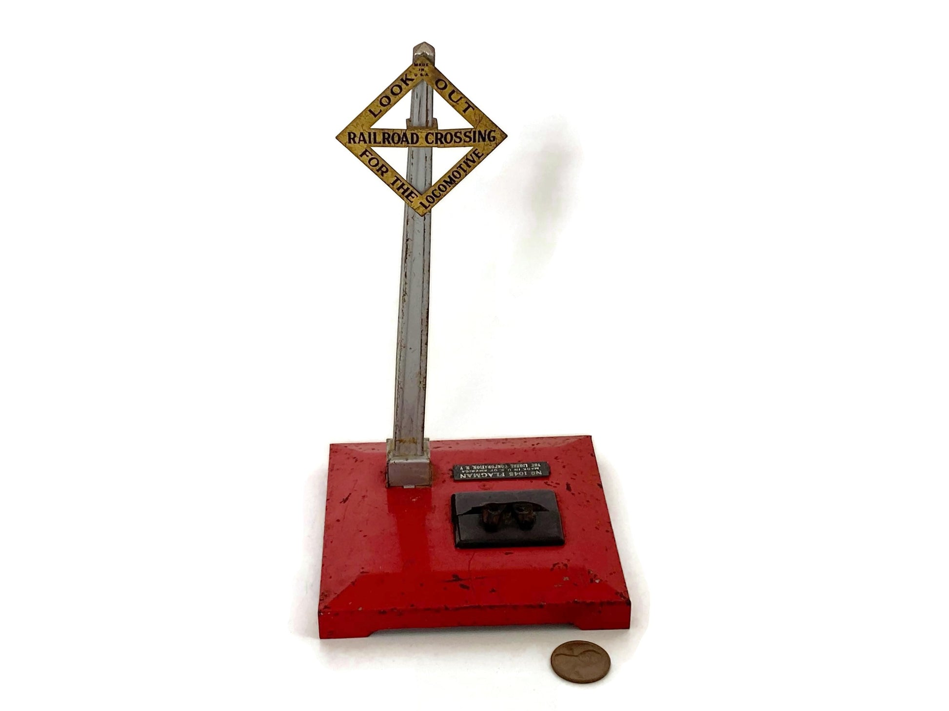 Vintage Miniature Railroad Crossing Sign at Duckwells
