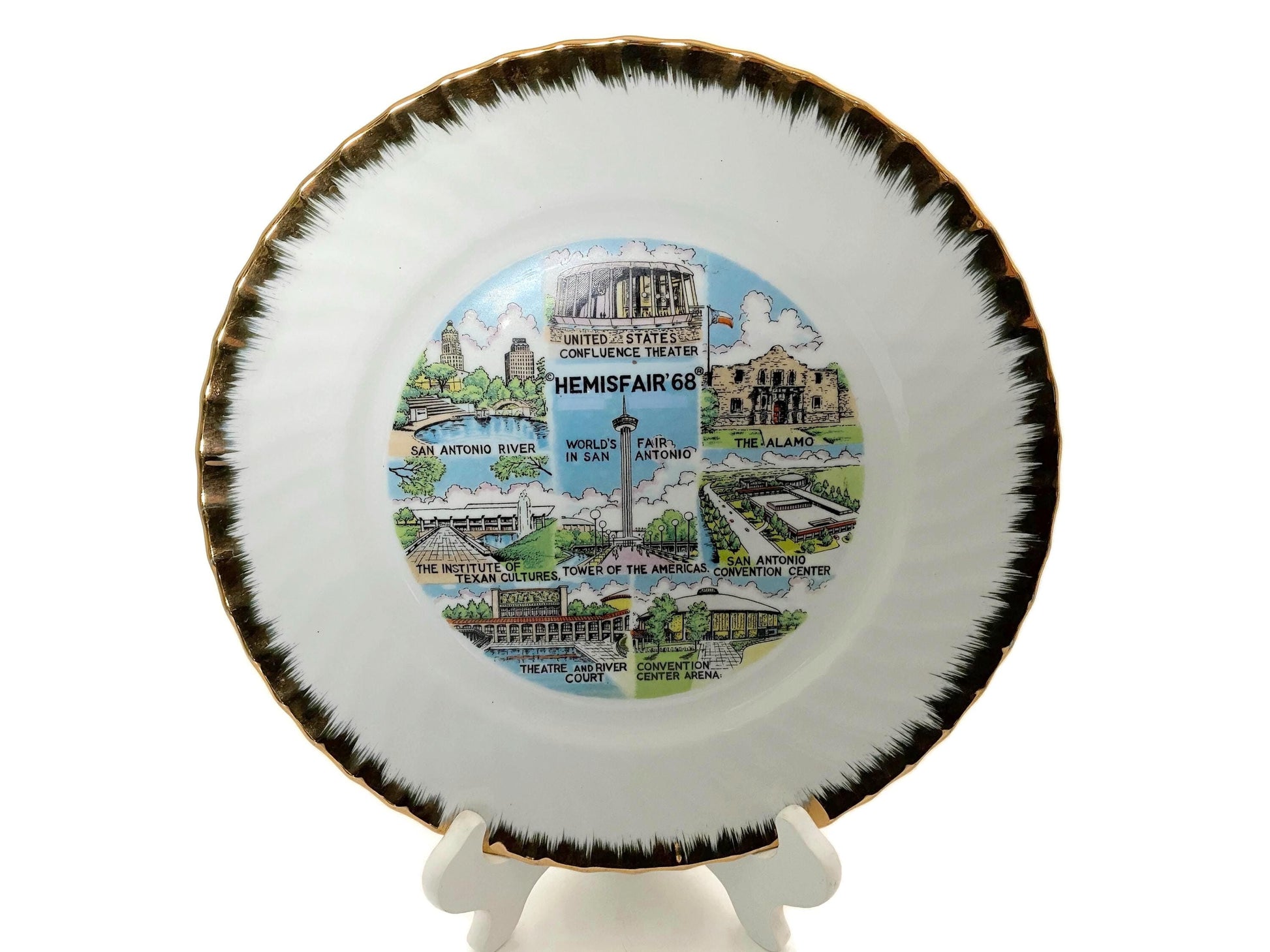 Vintage 1968 San Antonio World's Fair Souvenir Plate at Duckwells
