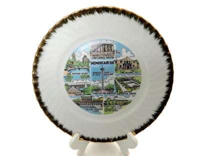 Vintage 1968 San Antonio World's Fair Souvenir Plate at Duckwells
