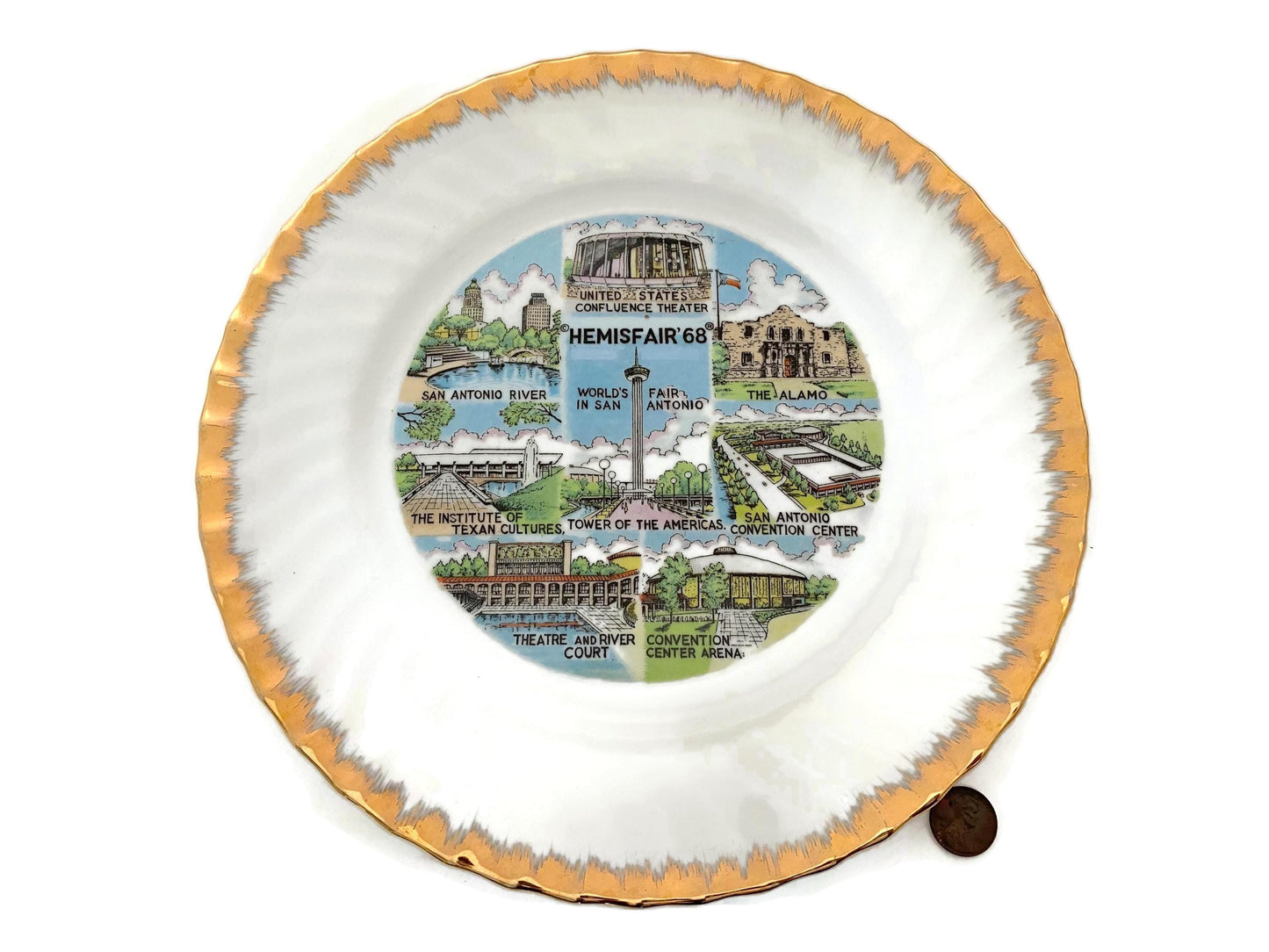Vintage 1968 San Antonio World's Fair Souvenir Plate at Duckwells