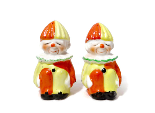 Vintage Clown Salt and Pepper Shakers at Duckwells