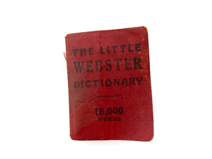 Antique Miniature Book, The Little Webster Dictionary 18,000 Words at Duckwells