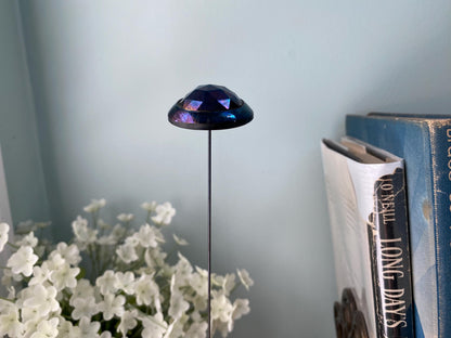 Antique Navy Blue Glass Hat Pin at Duckwells