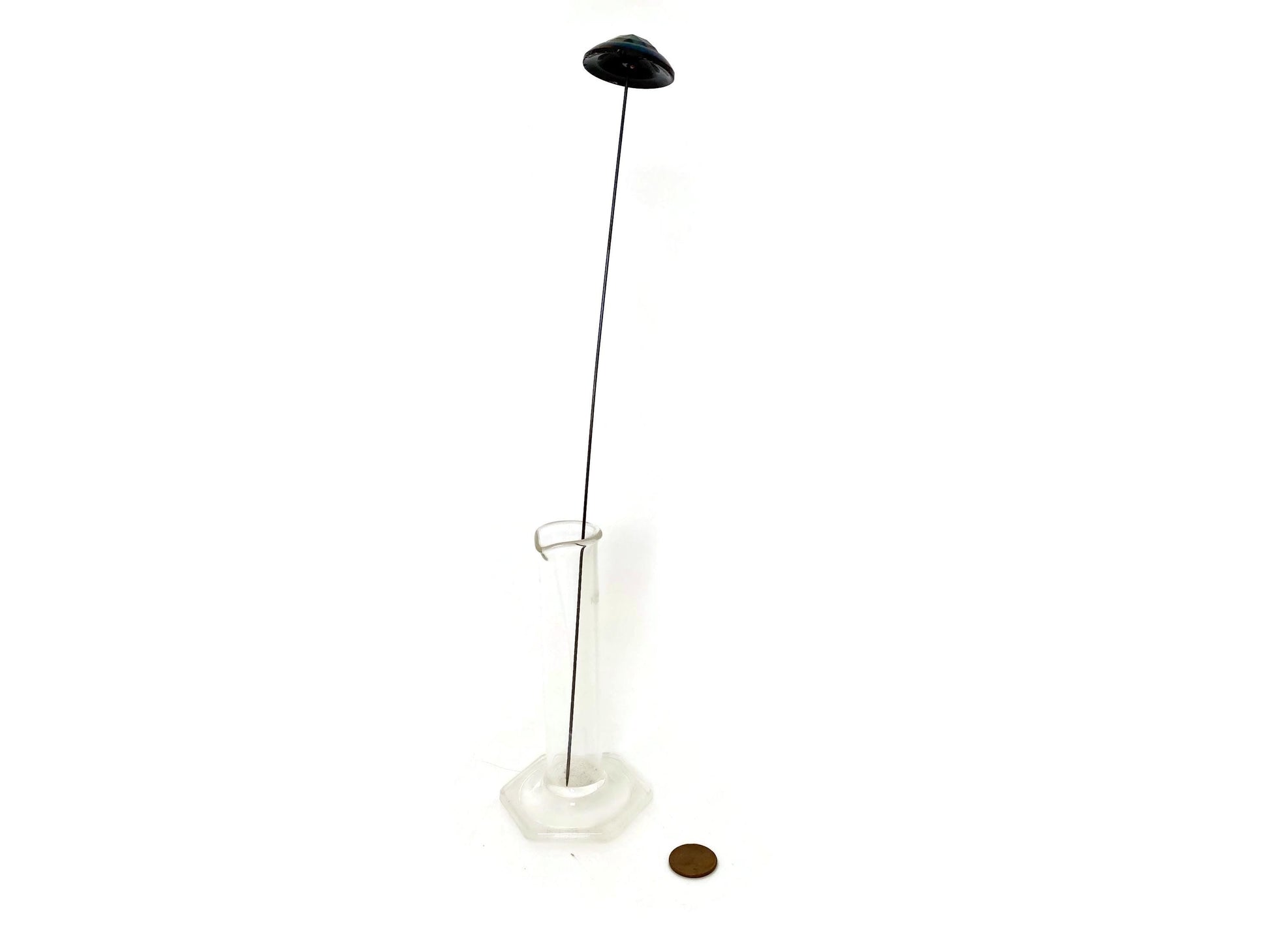 Antique Navy Blue Glass Hat Pin at Duckwells
