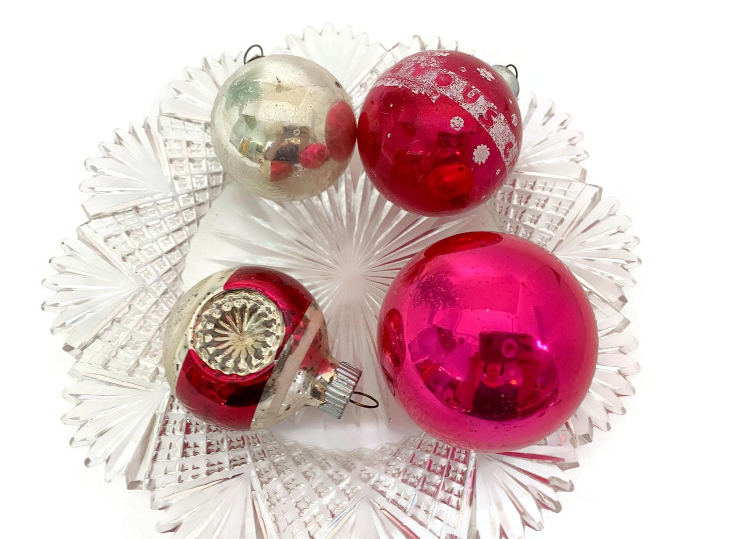 Midcentury Glass Christmas Tree Ornaments at Duckwells