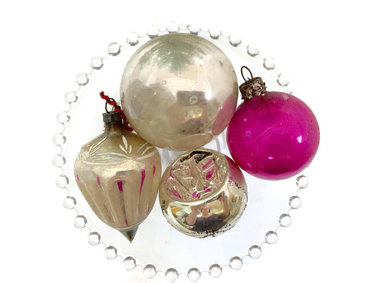 Midcentury Glass Christmas Ornaments