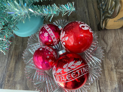 Midcentury Glass Christmas Ornaments