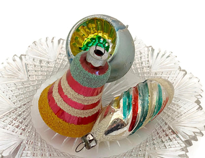 Midcentury Glass Christmas Tree Ornaments