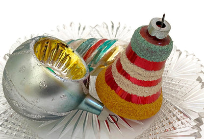 Midcentury Glass Christmas Tree Ornaments