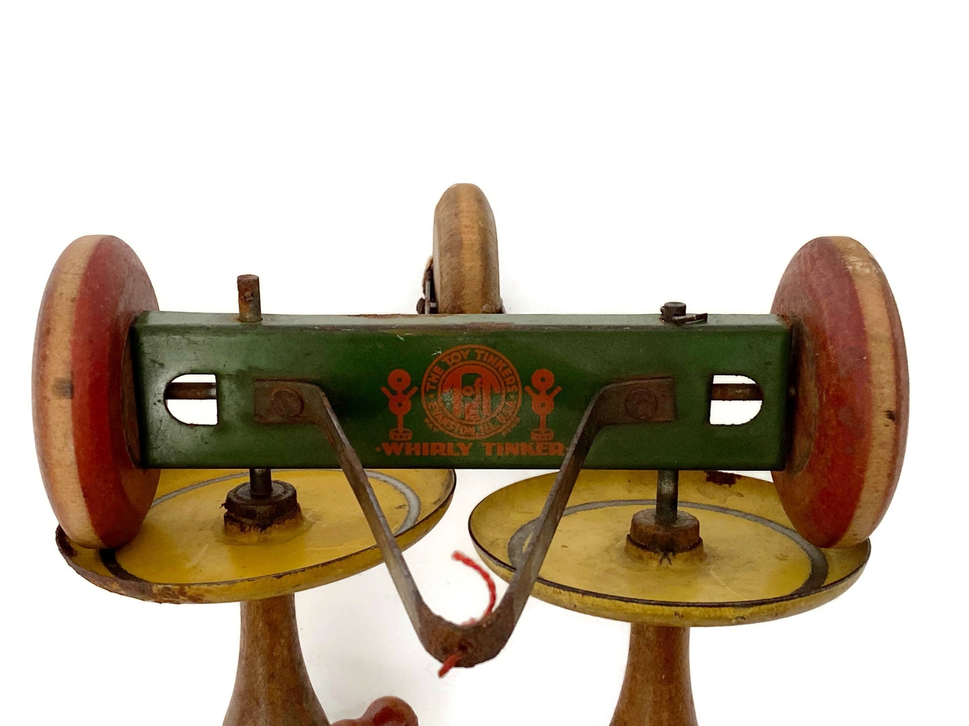 Antique Wood Pull Toy, 1920s Whirly Tinker Sailors at Duckwells