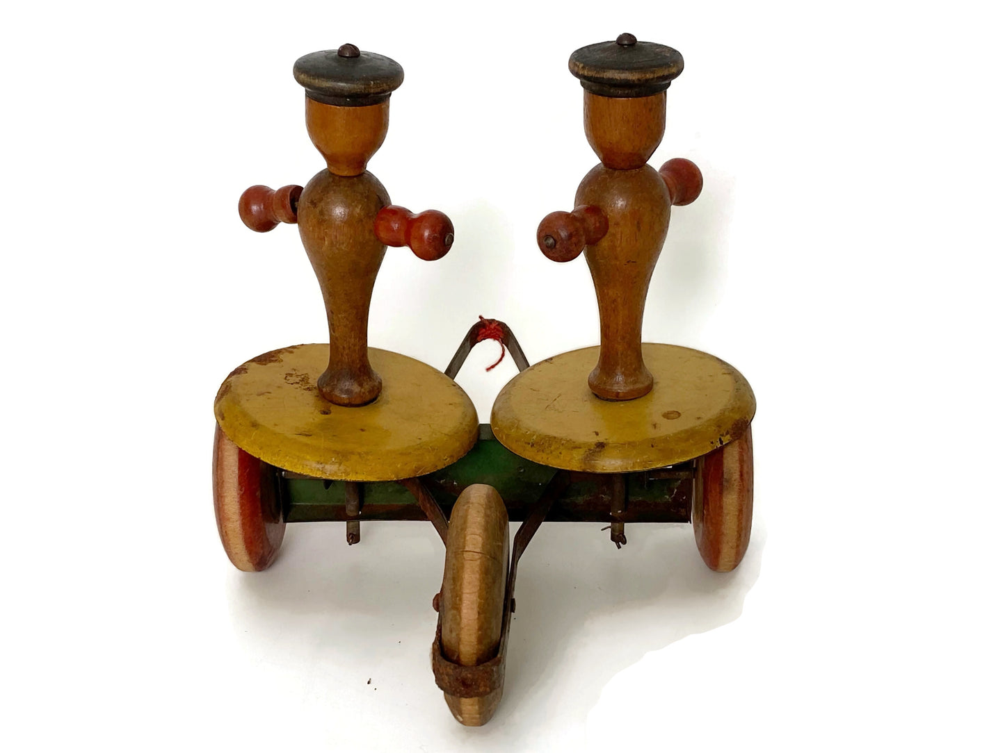 Antique Wood Pull Toy, 1920s Whirly Tinker Sailors at Duckwells