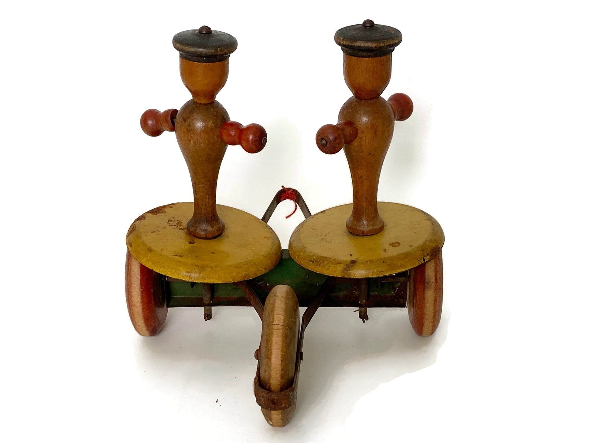 Antique Wood Pull Toy, 1920s Whirly Tinker Sailors at Duckwells