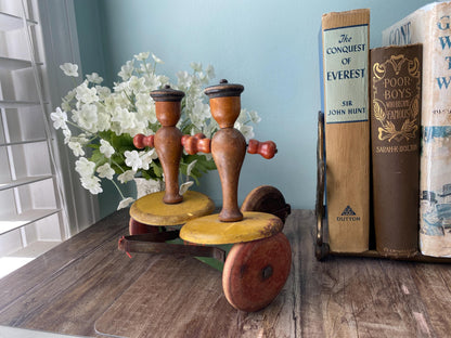 Antique Wood Pull Toy, 1920s Whirly Tinker Sailors at Duckwells