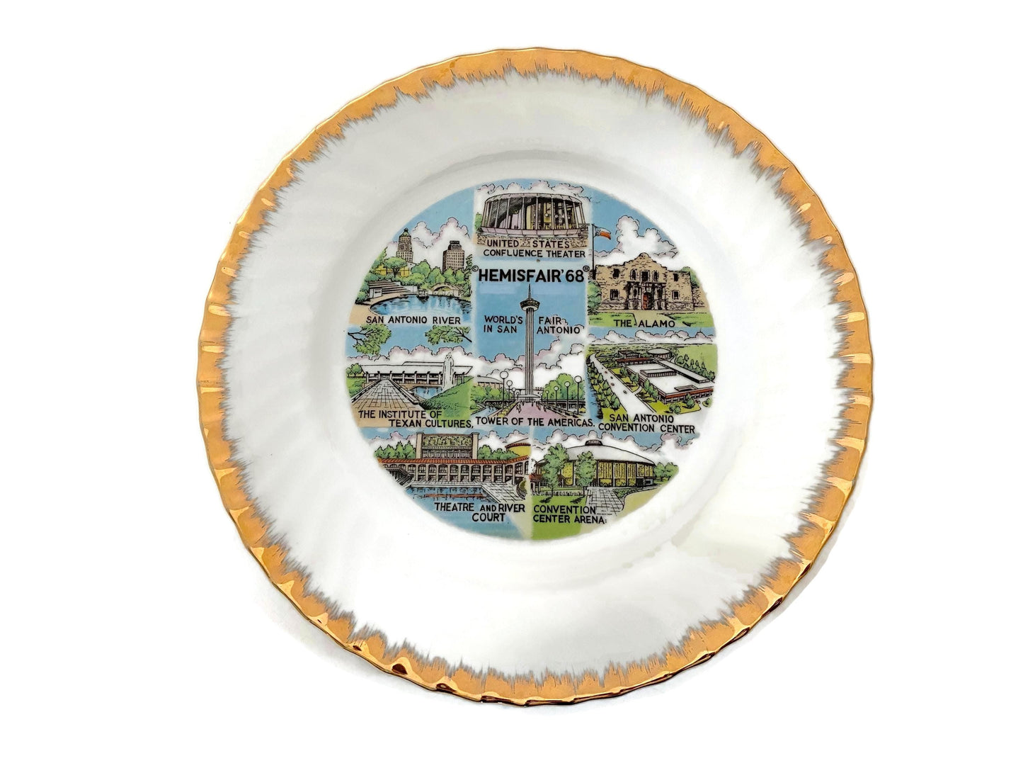 Vintage 1968 San Antonio World's Fair Souvenir Plate at Duckwells