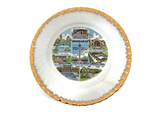 Vintage 1968 San Antonio World's Fair Souvenir Plate at Duckwells