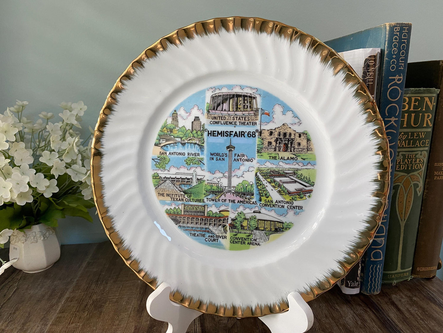 Vintage 1968 San Antonio World's Fair Souvenir Plate at Duckwells