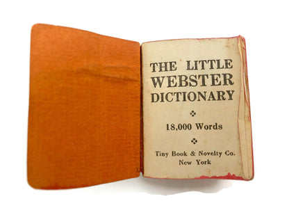 Antique Miniature Book, The Little Webster Dictionary 18,000 Words at Duckwells
