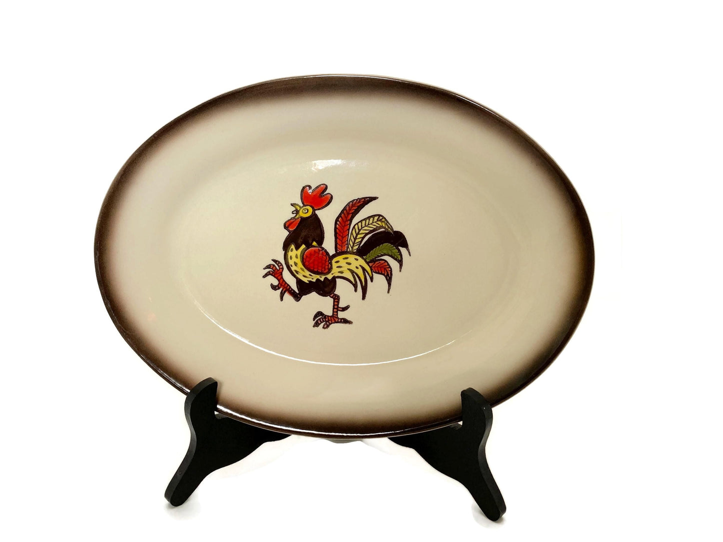 Vintage California Pottery Oval Dish by Metlox at Duckwells