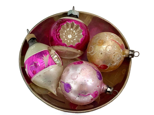 Midcentury Glass Christmas Ornaments