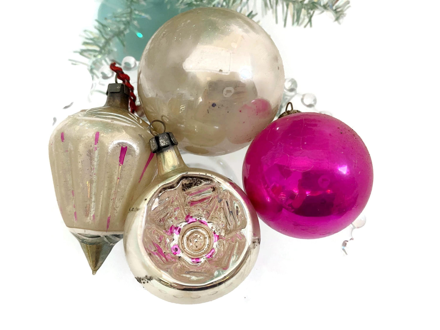 Midcentury Glass Christmas Ornaments