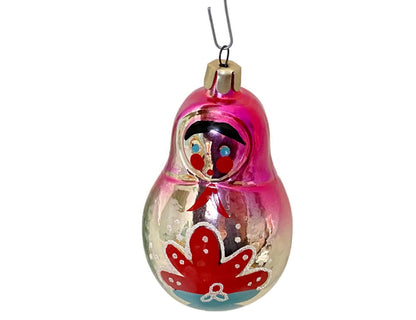 Vintage Glass Babushka Christmas Ornament at Duckwells