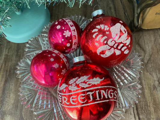 Midcentury Glass Christmas Ornaments