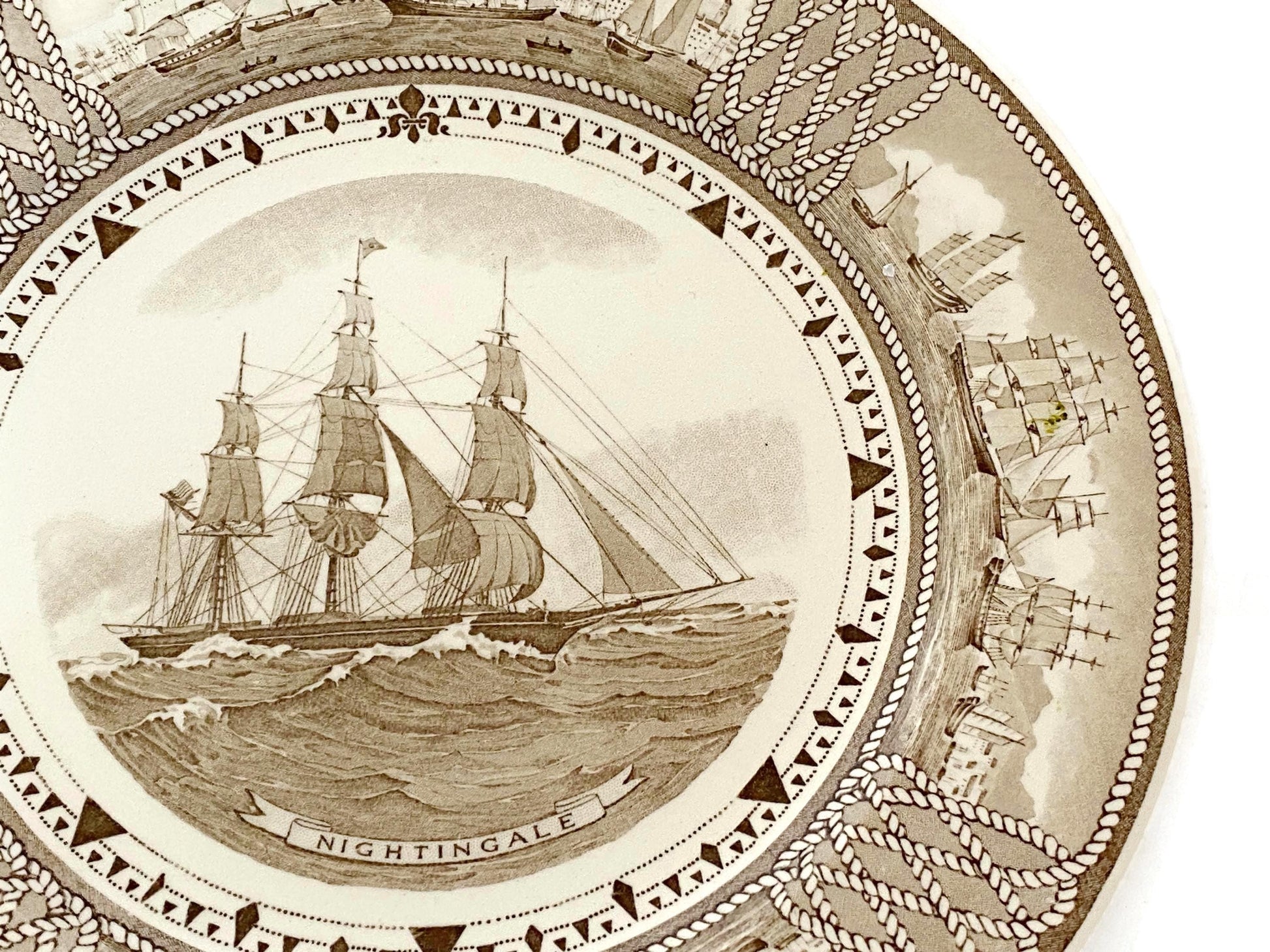 Vintage Clipper Ship Plate by Wedgwood Nightingale at Duckwells