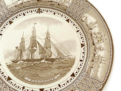 Vintage Clipper Ship Plate by Wedgwood Nightingale at Duckwells