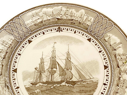 Vintage Clipper Ship Plate by Wedgwood Nightingale at Duckwells