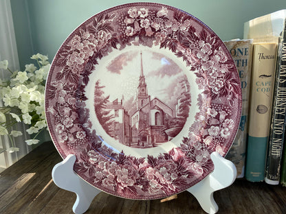 Vintage Old North Church, Boston Wedgwood Souvenir Plate at Duckwells
