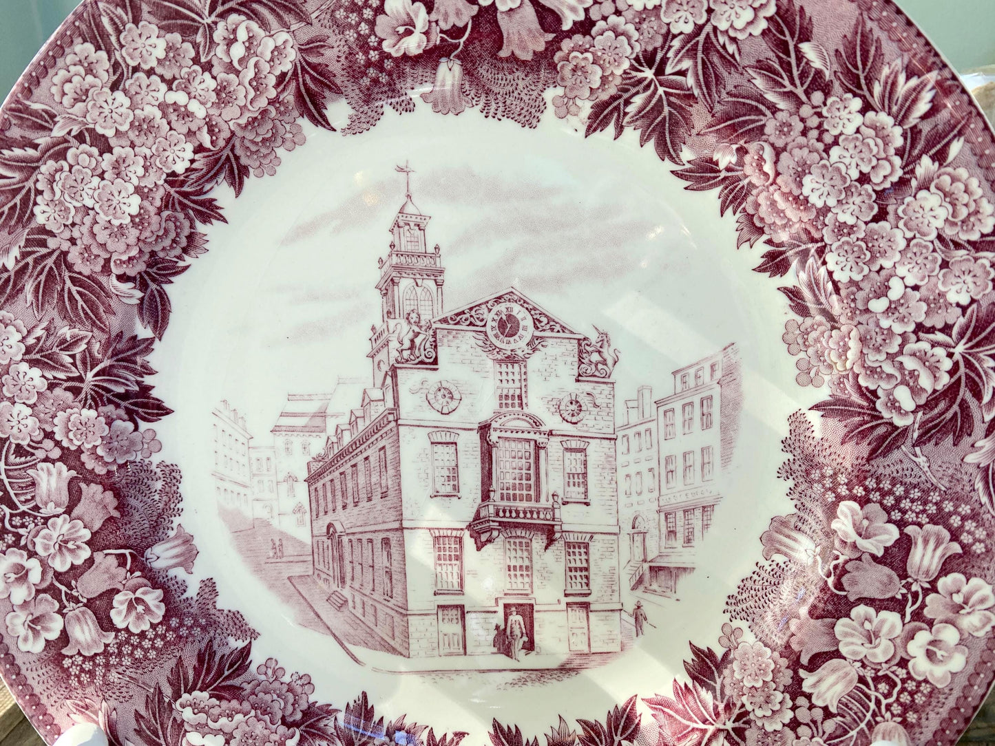 Vintage Old State House, Boston Wedgwood Souvenir Plate at Duckwells