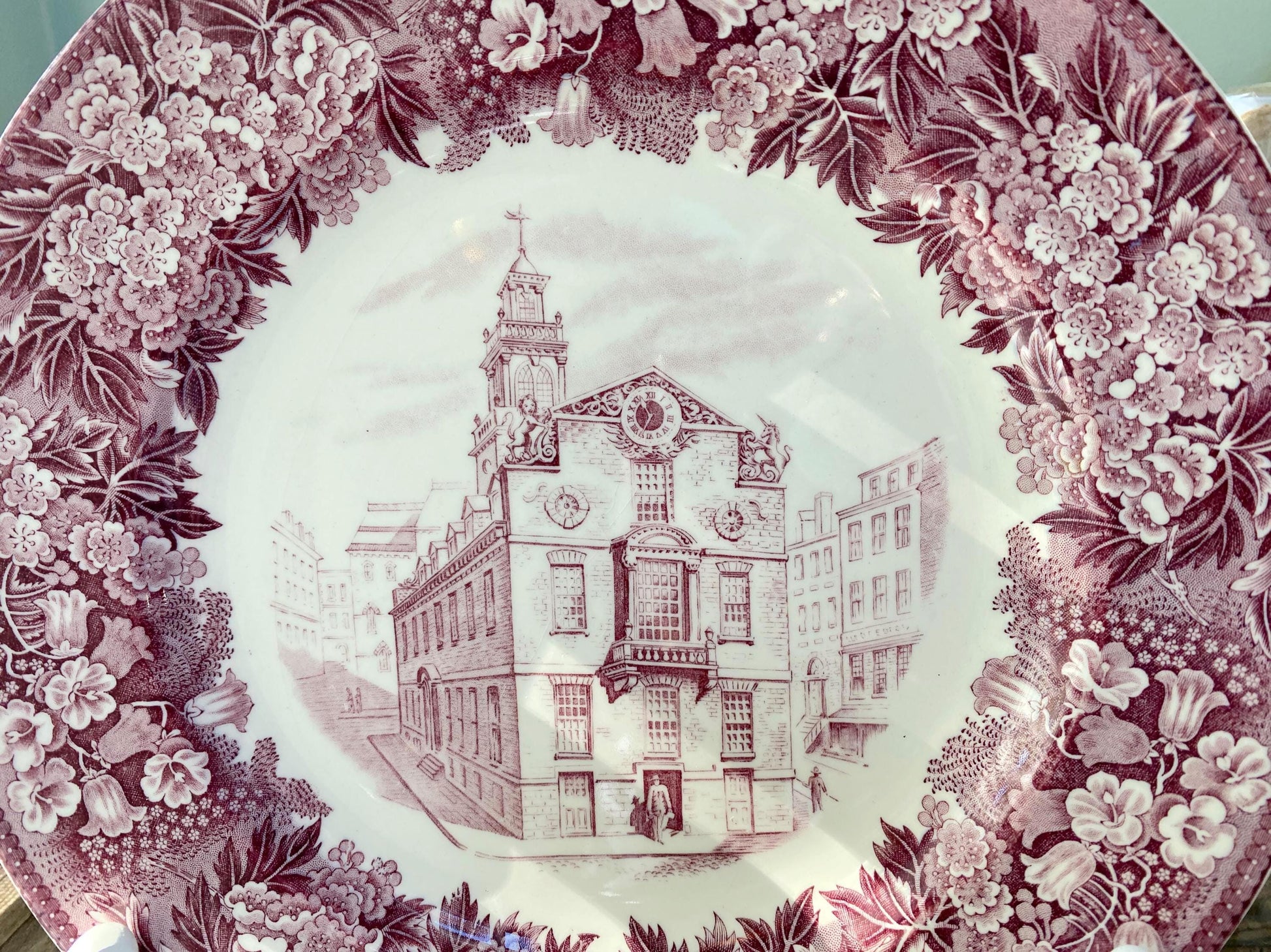 Vintage Old State House, Boston Wedgwood Souvenir Plate at Duckwells