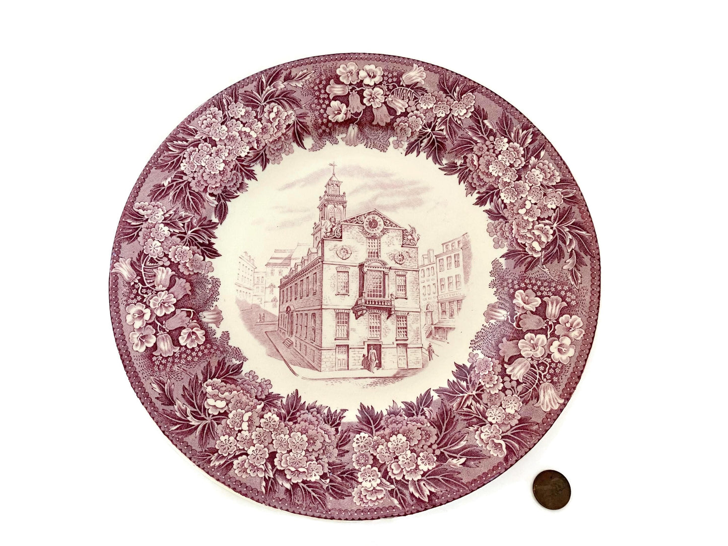 Vintage Old State House, Boston Wedgwood Souvenir Plate at Duckwells