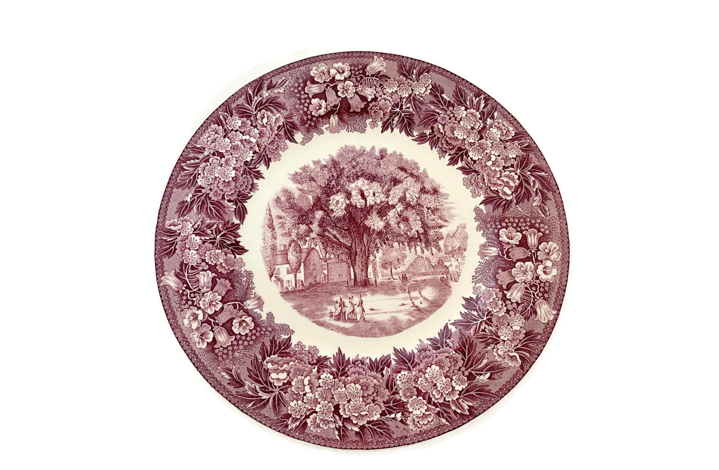 Vintage The Washington Elm Wedgwood Souvenir Plate, Cambridge Massachusetts at Duckwells