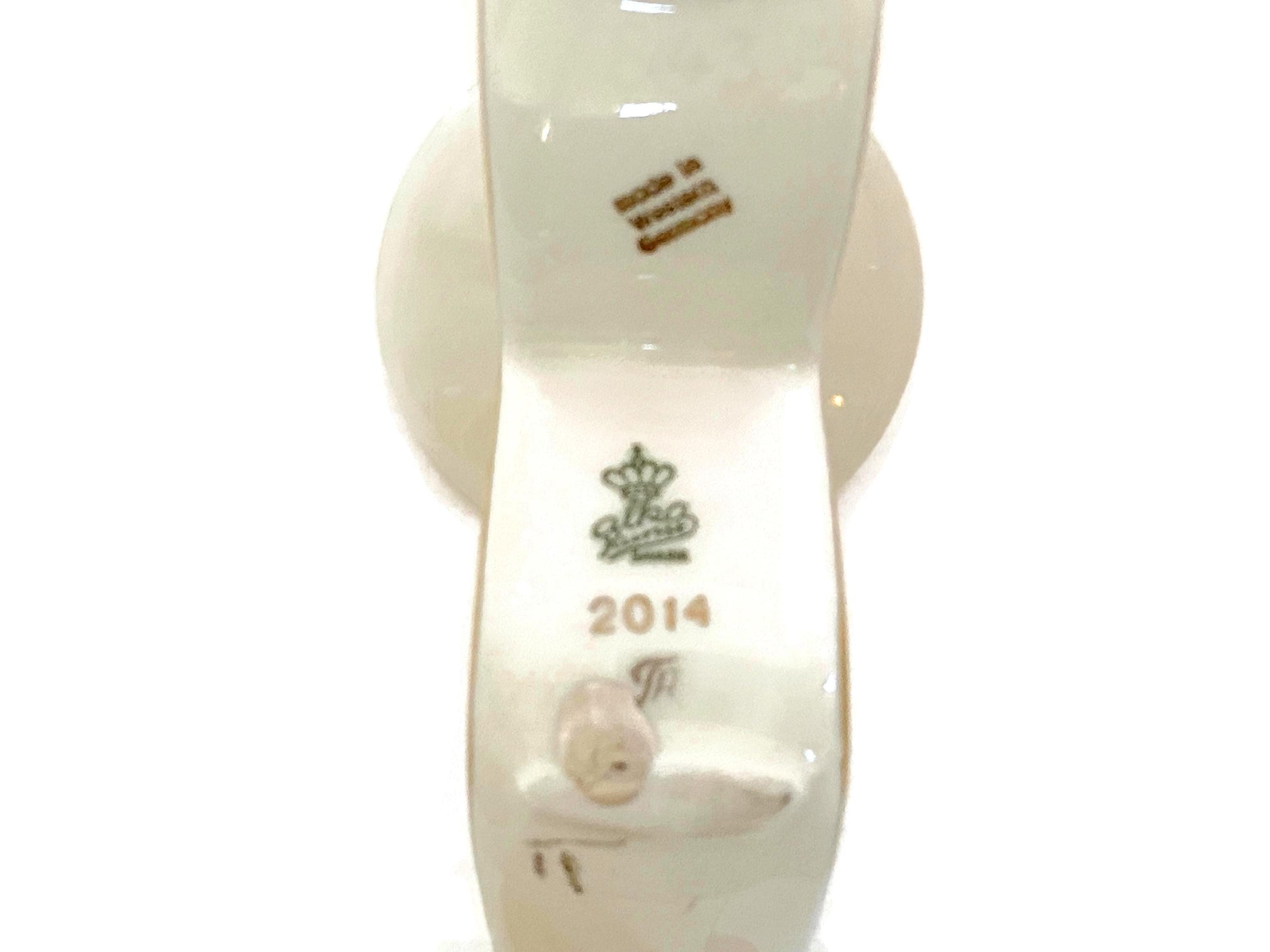 Midcentury White and Gold Candleholder at Duckwells