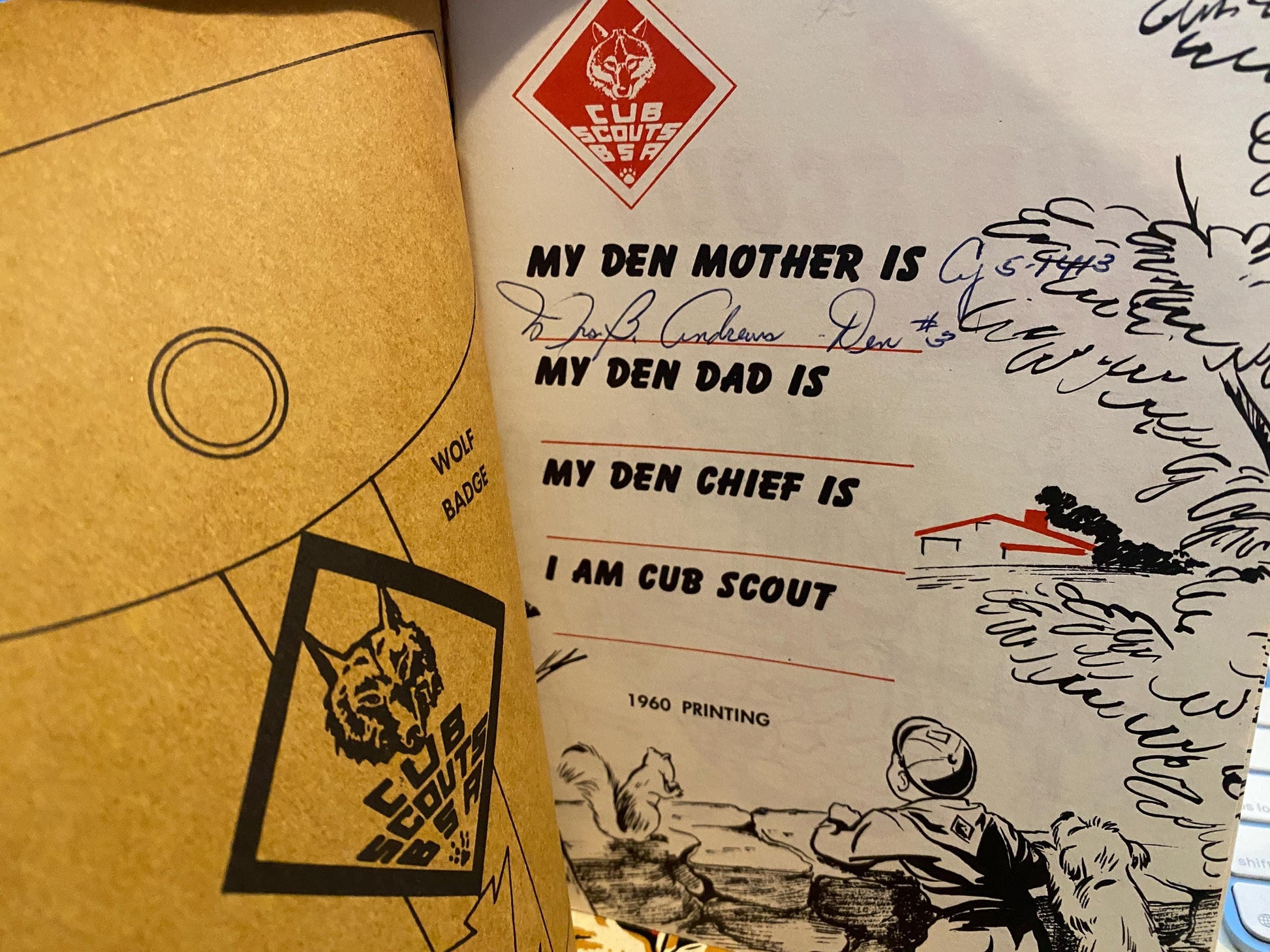 Vintage 1954 Wolf Cub Scout Book at Duckwells