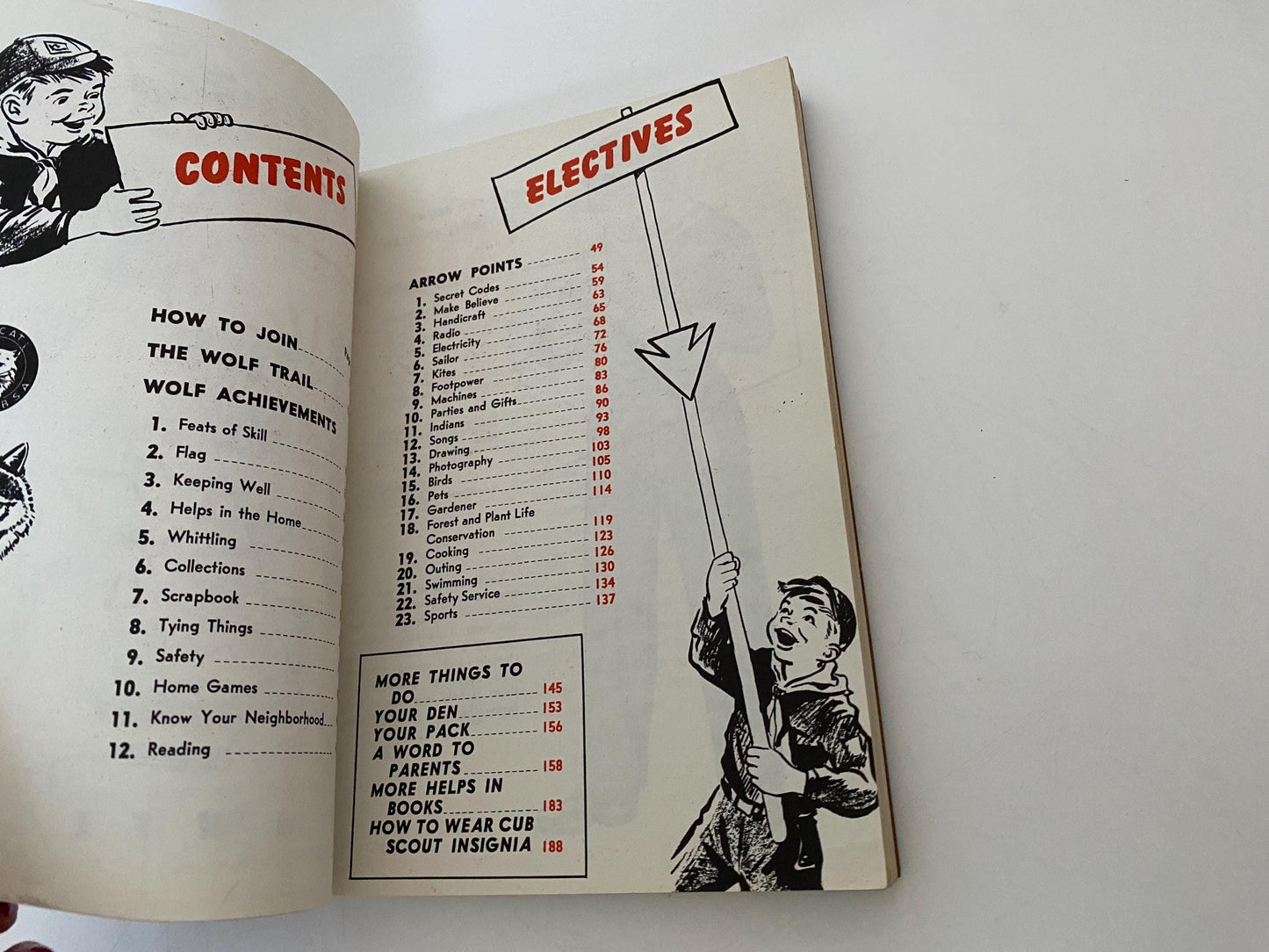 Vintage 1954 Wolf Cub Scout Book at Duckwells