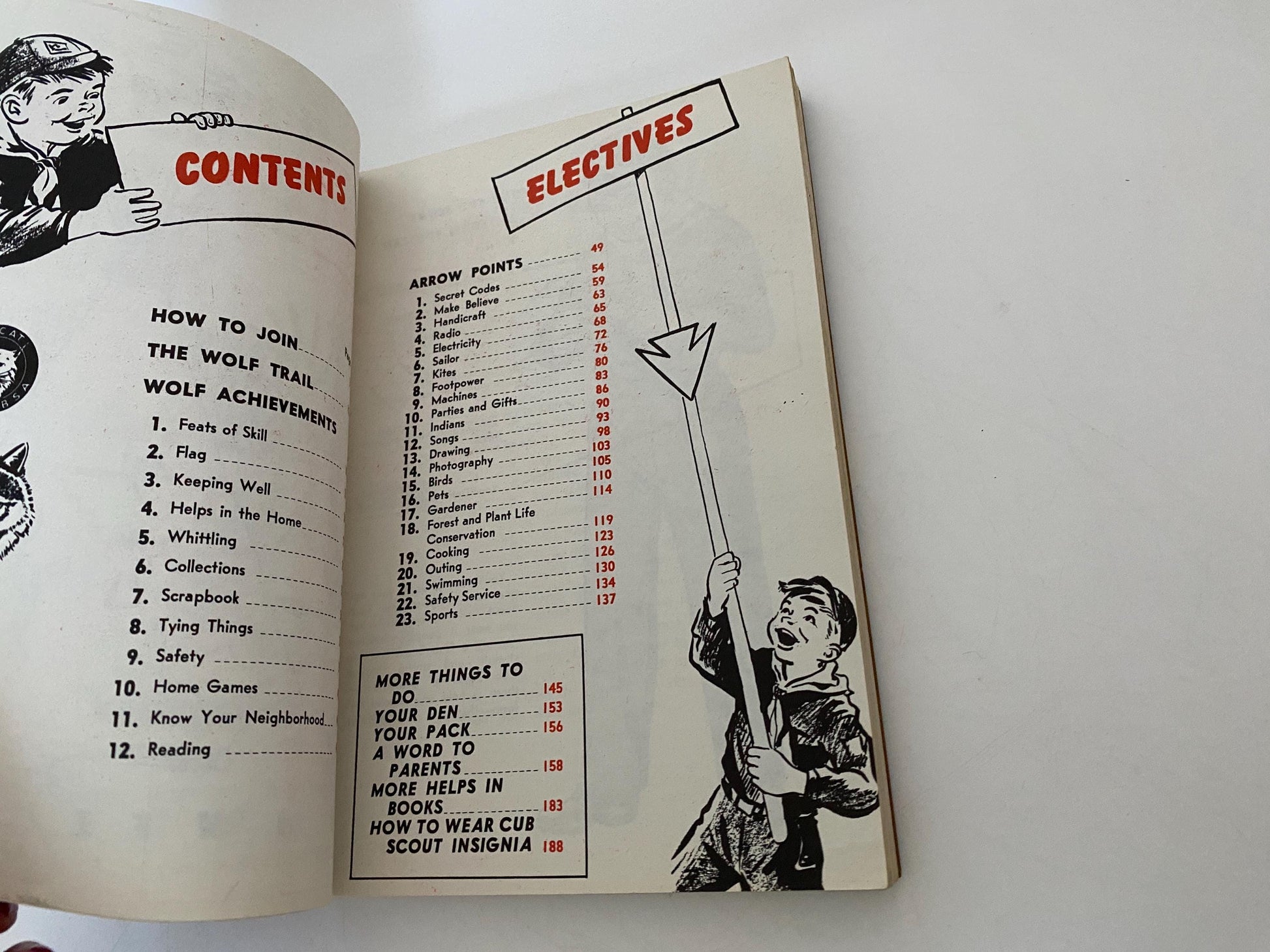 Vintage 1954 Wolf Cub Scout Book at Duckwells