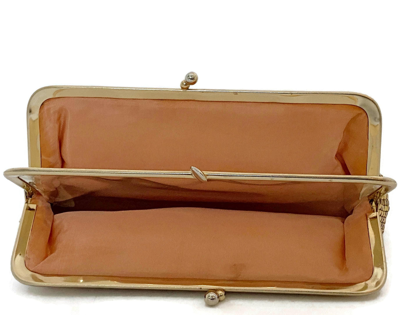 Vintage Whiting & Davis Gold Clutch Purse at Duckwells
