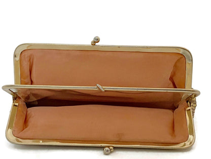 Vintage Whiting & Davis Gold Clutch Purse at Duckwells
