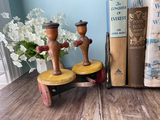 Antique Wood Pull Toy, 1920s Whirly Tinker Sailors at Duckwells